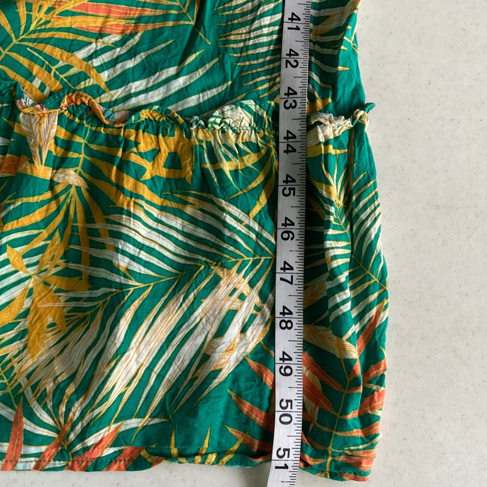 Betsey Johnson Green Palm-Print Maxi Dress with Yellow & White Accents - Picture 7 of 8